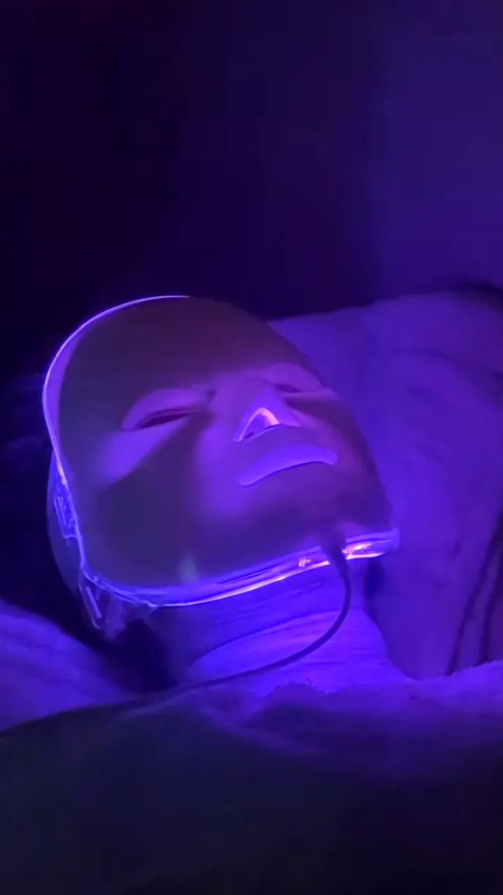 LED facial mask skincare treatment